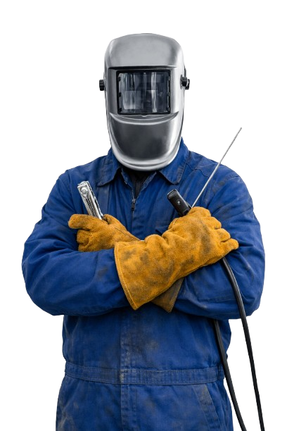 Soldador em atividade